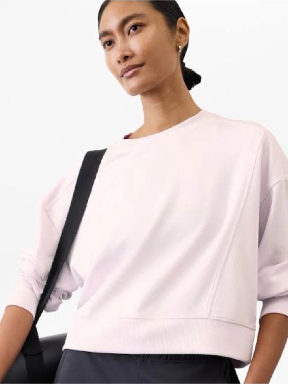 Athleta Light Pink Crewneck Sweatshirt